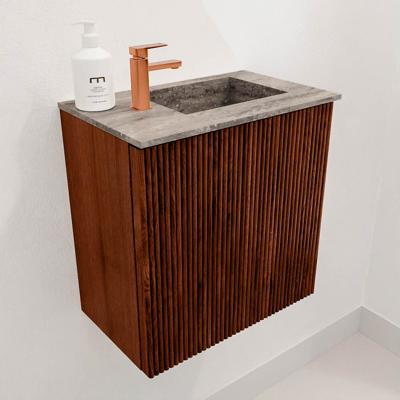 Toiletmeubel Mondiaz Joya Dlux | 40 cm | Meubelkleur Ruby | Faye wastafel Oza Wasbak Rechts | 1 kraangat