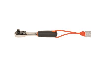 Bahco Omschakelbare ratel 1/4" met ronde kop | met Dyneema koord | 72 tanden en actiehoek van 5° | 120 mm - TAH6950