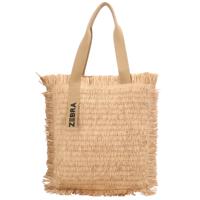 Zebra Trends Riet Shopper/Handtas Coco Dark Natural