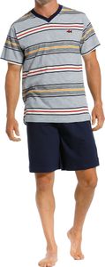 Pastunette Shortama V-hals gestreept blauw
