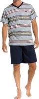 Pastunette Shortama V-hals gestreept blauw