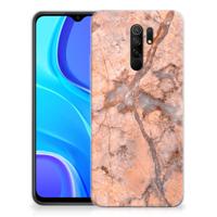 Xiaomi Redmi 9 | TPU | Siliconen hoesje | Marmer Oranje Xiaomi Redmi 9 | TPU | Siliconen hoesje | Marmer Oranje