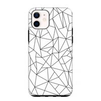 Geometrische lijnen zwart: iPhone 12 mini Tough Case