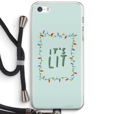 It's Lit: iPhone 5 / 5S / SE Transparant Hoesje met koord