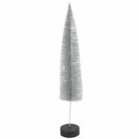 Countryfield kerstboom op voet glitter zilverkleurig 40 cm | 12 stuks
