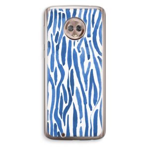 Blauwe nerven: Motorola Moto G6 Transparant Hoesje