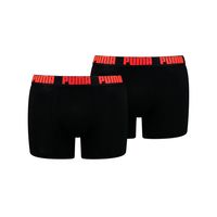 Puma Boxershorts Basic 2-pack Black Ultra Orange-XL