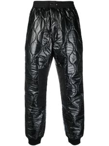 Junya Watanabe MAN pantalon droit à fini matelassé - Noir