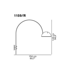 Oluce - Coupé met boog wandlamp