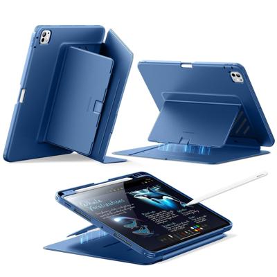 iPad Pro 11" (2025) Flip Magnetic Case with Pencil Holder - Navy Blue iPad Pro 11" (2025) Flip Magnetic Case with Pencil Holder - Navy Blue
