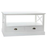 Hoofdtafel DKD Home Decor Wit Hout (108 x 48 x 56,5 cm)