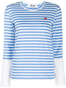 Comme Des Garçons Play t-shirt en coton à patch cœur - Bleu