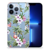 Apple iPhone 13 Pro | TPU Hoesje | Flamingo Palms