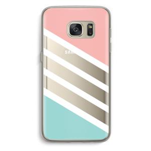 Strepen pastel: Samsung Galaxy S7 Transparant Hoesje