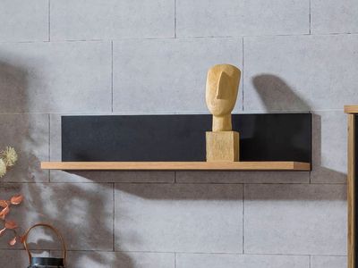 Wandplank LAVIDA 90 cm artisan eik/zwart
