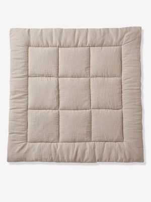 Effen bi-materiaal vloermat / boxkleed taupe