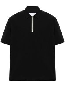 sacai polo à fermeture zippée - Noir