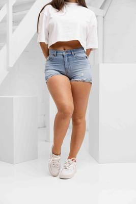 Malelions Denim Korte Broek Dames Lichtblauw - Maat M - Kleur: Lichtblauw | Soccerfanshop