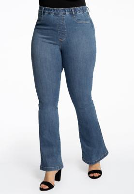 Yoek Jegging bootleg denim | Indigo | Maat 42