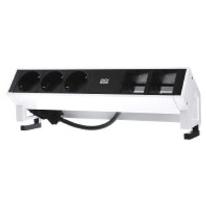 Bachmann Desk 2 power uitbreiding 0,2 m 3 AC-uitgang(en) Zwart, Wit