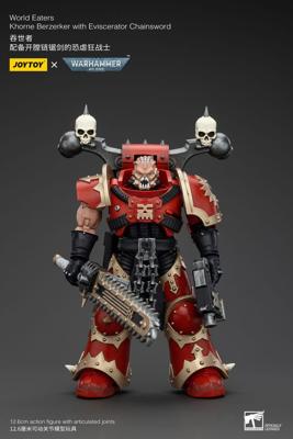 Warhammer 40k Action Figure 1/18 World Eaters Khorne Berzerker with Eviscerator Chainsword 13 cm