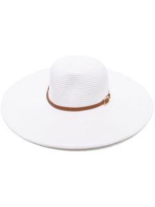 Melissa Odabash chapeau Jemima à design tressé - Blanc