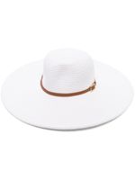 Melissa Odabash chapeau Jemima à design tressé - Blanc