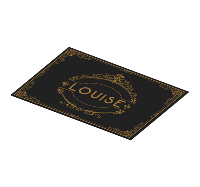 Decoratieve naam placemats