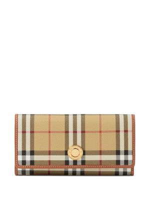 Burberry portefeuille en cuir à motif Vintage Check - Tons neutres