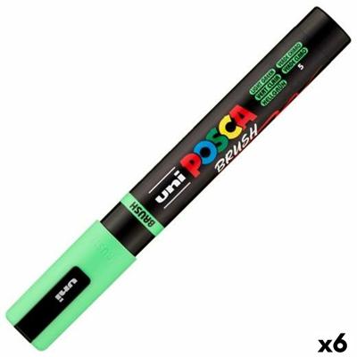 Markeerstift BRUSH POSCA PC-5BR Lichtgroen (6 Stuks)