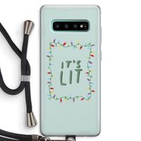 It's Lit: Samsung Galaxy S10 Plus Transparant Hoesje met koord