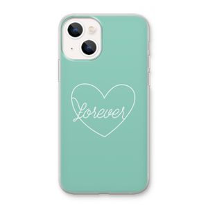 Forever heart pastel: iPhone 13 mini Transparant Hoesje