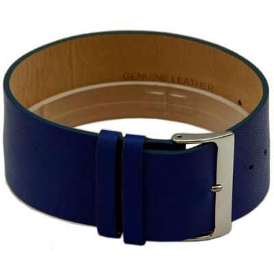 Horlogeband Universeel CCC.1036 / Z036 Leder Blauw 28mm