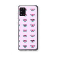 Smiley watermeloenprint: Samsung Galaxy A31 Transparant Hoesje