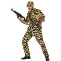 Atosa Verkleed kostuum militair/soldaat - pak camouflage - heren - carnavalskleding - thumbnail