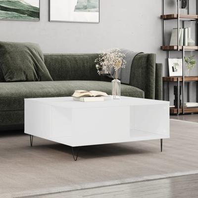 Salontafel 80x80x36,5 cm bewerkt hout wit