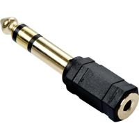 LINDY 35620 35620 Jackplug Audio Adapter [1x Jackplug male 6,3 mm - 1x Jackplug female 3,5 mm] Zwart - thumbnail