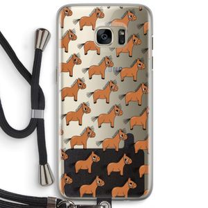Pony: Samsung Galaxy S7 Edge Transparant Hoesje met koord