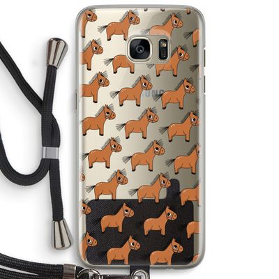 Pony: Samsung Galaxy S7 Edge Transparant Hoesje met koord