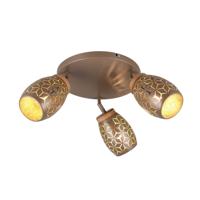 Trio 3-lichts opbouwspotBidar bruin - R61573365