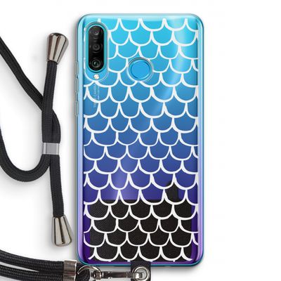 Dakpannetjes: Huawei P30 Lite Transparant Hoesje met koord
