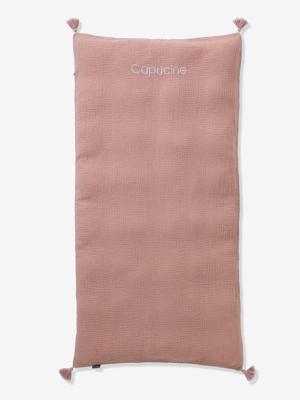 Personaliseerbare hoes voor vloermatras roze (poederkleur)