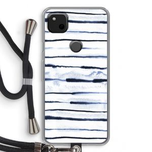 Ink Stripes: Pixel 4a Transparant Hoesje met koord