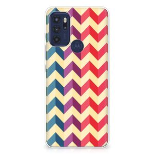 Motorola Moto G60s TPU bumper Zigzag Multi Color