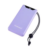 Intenso F10000 Powerbank 10000 mAh Quick Charge, Power Delivery LiPo USB-A, USB-C Paars Statusweergave - thumbnail