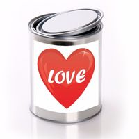 Love cadeaublik met hartje Love cadeaublik met hartje