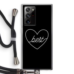 Best heart black: Samsung Galaxy Note 20 Ultra / Note 20 Ultra 5G Transparant Hoesje met koord