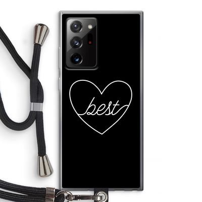 Best heart black: Samsung Galaxy Note 20 Ultra / Note 20 Ultra 5G Transparant Hoesje met koord