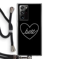 Best heart black: Samsung Galaxy Note 20 Ultra / Note 20 Ultra 5G Transparant Hoesje met koord