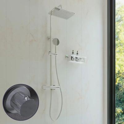 Regendouche set SaniClear Vision Curved | Opbouw | 20x30 cm | Mengkraan | Incl.Handdoucheset | Chroom